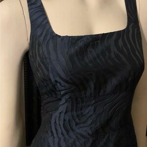 Banana Republic Dress / Elegant Black and Blue Zebra Print Dress